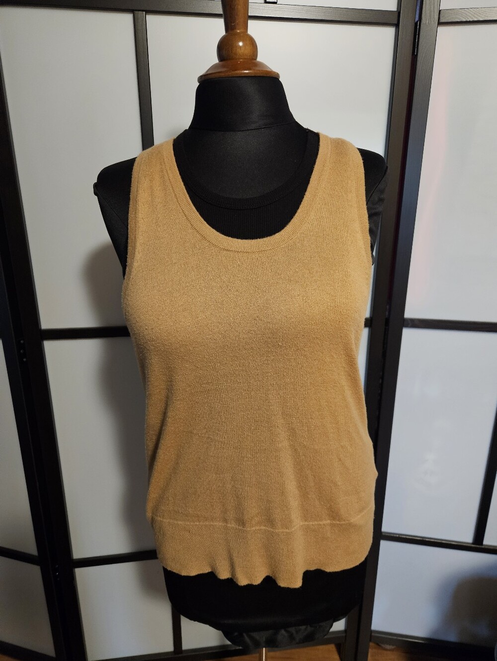 Banana Republic Tan Sleeveless Knit Racerback Tank Vest